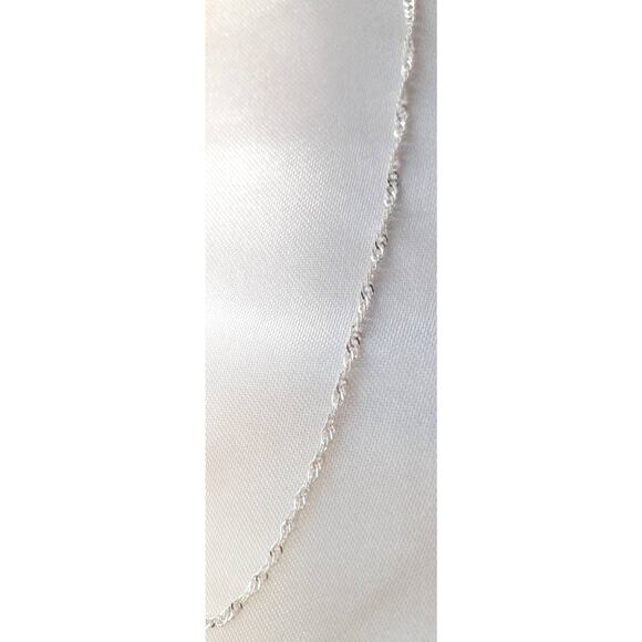 Sterling Silver 925 Plated 28 Inch Water Wave Chain Necklace New Thin 1/16th" - Picture 4 of 4